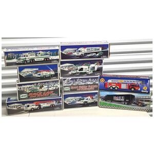 Vintage Hess Toy Truck Lot 10pc NIB Mobil Getty Collection